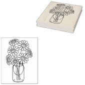 Mason Jar Daisy Blume Farbseite Gummistempel (Stempel)