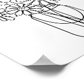 Mason Jar Daisy Blume Farbseite Poster (Ecke)