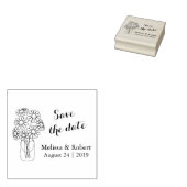 Mason Jar Daisy Blume Save the Date Hochzeit Gummistempel (Stempel)
