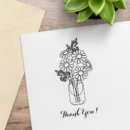 Mason Jar Daisy Blume Vielen Dank Gummistempel