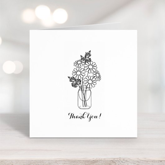 Mason Jar Daisy Blume Vielen Dank Gummistempel