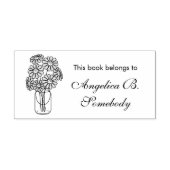 Mason Jar Daisy Flowers Bouquet Bookplate Permastempel (Design)