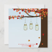 Mason Jar Eak Tree Wedding Einladung [Tag] (Rückseite)