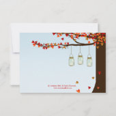 Mason Jar Eichenbaum RSVP Karte (Rückseite)