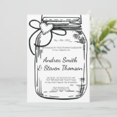 Mason Jar Einladung (Stehend Vorderseite)
