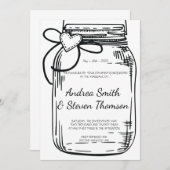 Mason Jar Einladung (Vorne/Hinten)