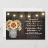 Mason Jar + Einladungen zur Sunflower Engagement P (Vorderseite)