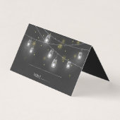 Mason Jar Fireflies Chalkboard Wedding Platzkarte (Vorderseite)