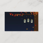 Mason Jar Fireflies Oak Tree Name Cards Platzkarte (Rückseite)