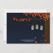 Mason Jar Fireflies Oak Tree Save the Date (Rückseite)
