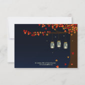 Mason Jar Fireflies Oak Tree UAWG RSVP Karte (Rückseite)