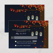 Mason Jar Fireflies Oak Tree UAWG RSVP Karte (Vorne/Hinten)