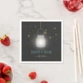 Mason Jar Fireflies Rustic Modern Wedding Serviette (Beispiel)
