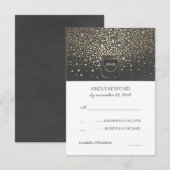 Mason Jar Fireflies Rustic Wedding RSVP Karte (Vorne/Hinten)