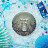 Mason Jar Fireflies Rustic Woodland Wedding Pappteller (Party)