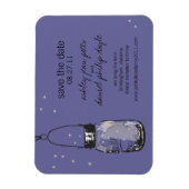 Mason Jar & Fireflies Save the Date Magnet (Vertikal)