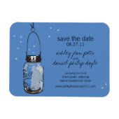 Mason Jar & Fireflies Save the Date Magnet (Horizontal)