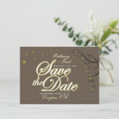 Mason Jar Firefly Blitzing Bug Save the Date (Stehend Vorderseite)