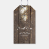 Mason Jar Firefly Lights Rustic Geschenkanhänger (Vorderseite)