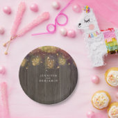 Mason Jar Firefly Lights Rustikale Hochzeit Pappteller (Party)