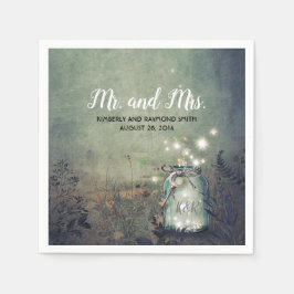 Mason Jar Firefly Lights Rustikale Hochzeit Serviette