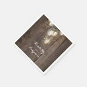 Mason Jar Firefly Lights Rustikales Land Serviette (Ecke)