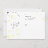 Mason Jar & Firefly Save the Date Postcard (Rückseite)