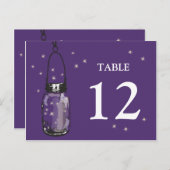 Mason Jar & Firefrefly Table Card Postkarte (Vorne/Hinten)