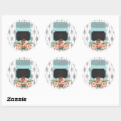Mason Jar Floral Custom Text Label Aufkleber (Blatt)