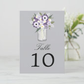 Mason Jar Floral | TISCHNUMMER (Stehend Vorderseite)