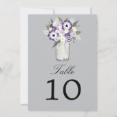 Mason Jar Floral | TISCHNUMMER (Rückseite)