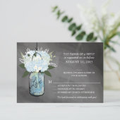 Mason Jar Floral | UAWG | RSVP Karte (Stehend Vorderseite)