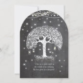 Mason Jar Forest Chalkboard Tree Einladung (Rückseite)