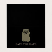 Mason Jar, Foto Save the Date Karte (Außenseite Aufgefaltet)