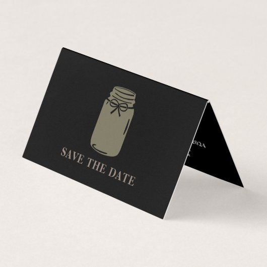 Mason Jar, Foto Save the Date Karte (Vorderseite)