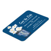 Mason Jar füllte sich Save the Date mit White Dais Magnet (Linke Seite)