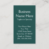 Mason Jar gibt Visitenkarte (Rückseite)