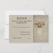 Mason Jar Gipskraut Rustic Barn RSVP Karten (Vorderseite)