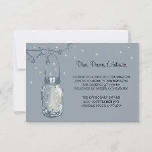 Mason Jar Glühwürchen Hochzeitsempfang Einladung