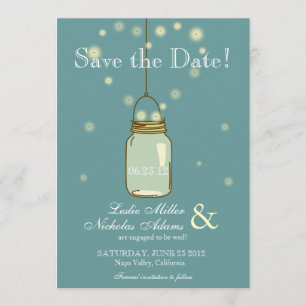 Mason Jar Glühwürmchen Herz Hochzeit Termin Save The Date