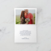 Mason Jar, Gold & Navy Paare Hochzeit Vielen Dank Dankeskarte (Innenseite)