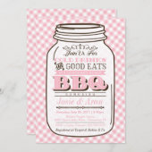 Mason Jar GRILLEN Invitation, Couples Baby Shower Einladung (Vorne/Hinten)