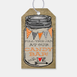 Mason Jar Halloween Pumpkins Candy Table Bevorzugu Geschenkanhänger