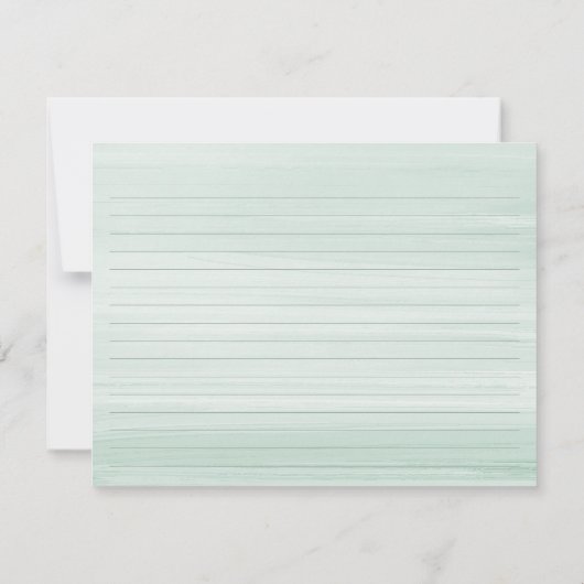 Mason Jar & Hydrangea Mint Green Recicard (Rückseite)