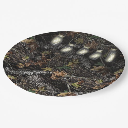 Mason Jar + Jagen Camouflage Party Teller für Dusc (Schrägansicht)