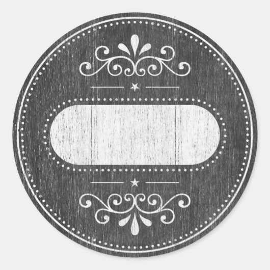 Mason Jar Label - Chalkboard-Reihe Runder Aufkleber (Vorderseite)