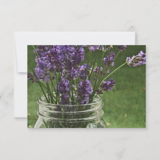 Mason Jar Lavender Country Save the Date (Rückseite)