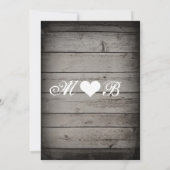 Mason Jar Lavender Rustic Wood Wedding Einladungen (Rückseite)