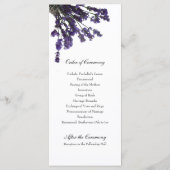Mason Jar Lavender Wedding Program Programm (Rückseite)