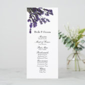 Mason Jar Lavender Wedding Program Programm (Stehend Vorderseite)